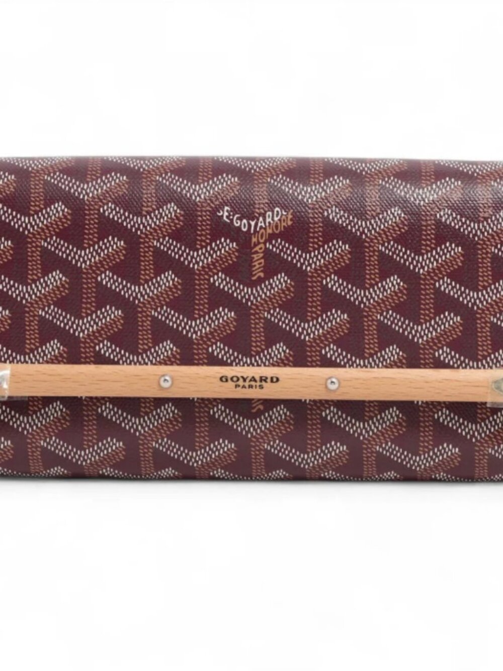 Goyard Leather Mini Monte Carlo Pouch Burgundy
